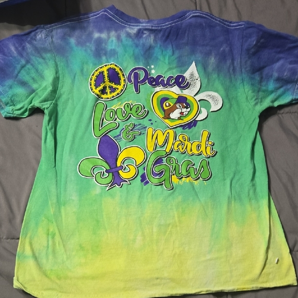Colorful BUC-EES MARDI GRAS Tie-Dye Kids Shirt SZ M - Picture 4 of 5